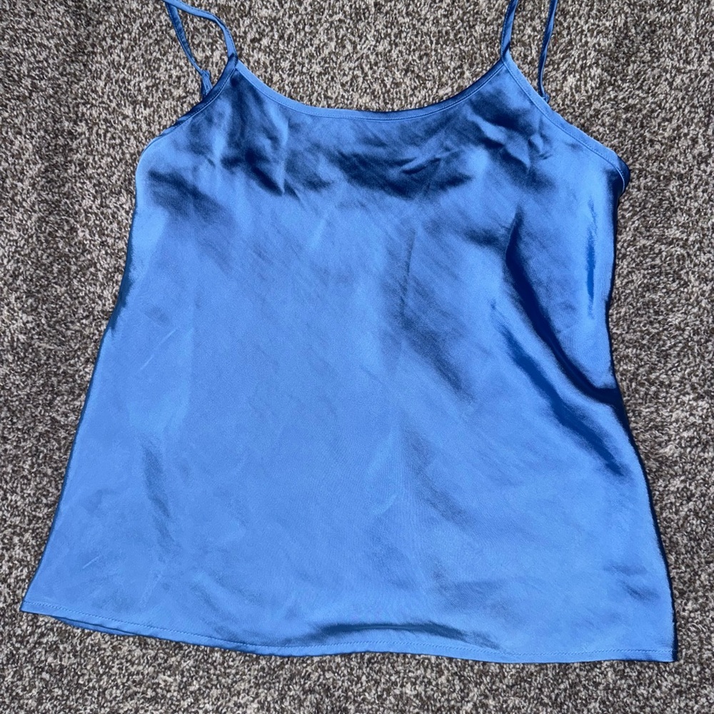 Blue Satin Women's Top